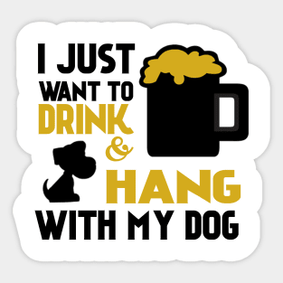 Beer And My Dog Sticker